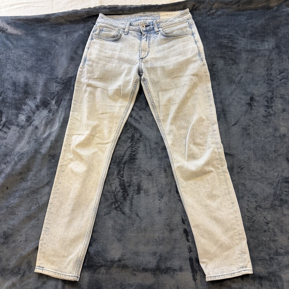 rag & bone Fit 3 Athletic Jeans Mens 28x30 Light Cowley Wash Tapered Stretch USA